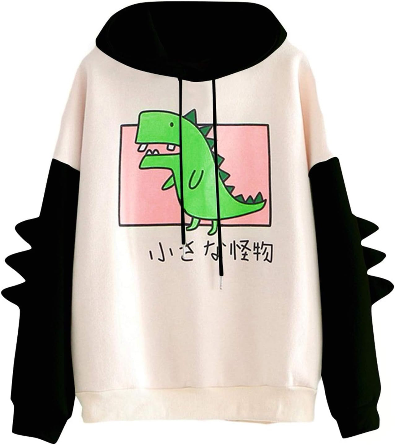 Sweatshirts for Women Frog Cute Hoodies Dinosaur Print Long Sleeve Pullover Stitching Three-Dimensional Pocket Tops
