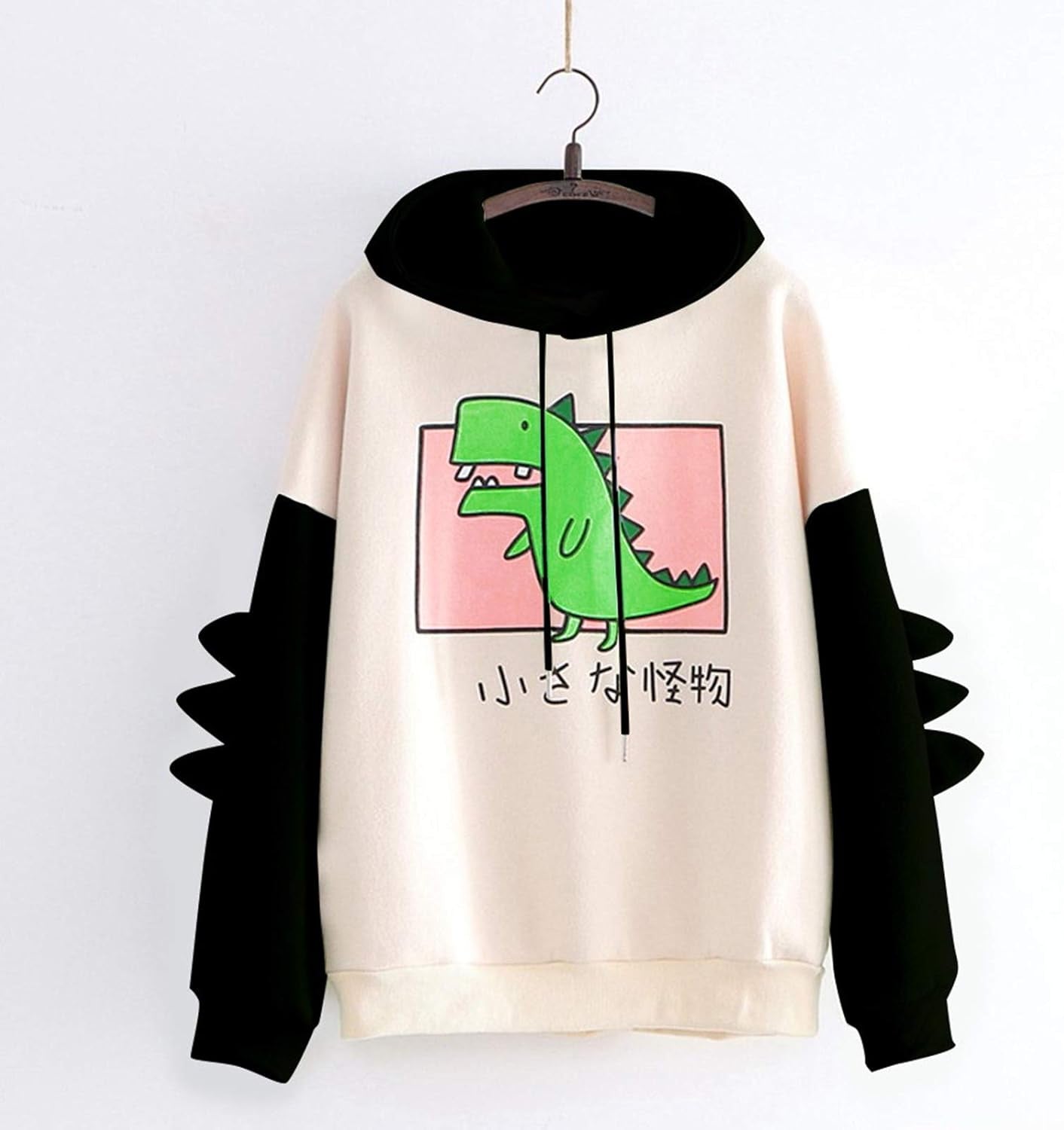 Sweatshirts for Women Frog Cute Hoodies Dinosaur Print Long Sleeve Pullover Stitching Three-Dimensional Pocket Tops
