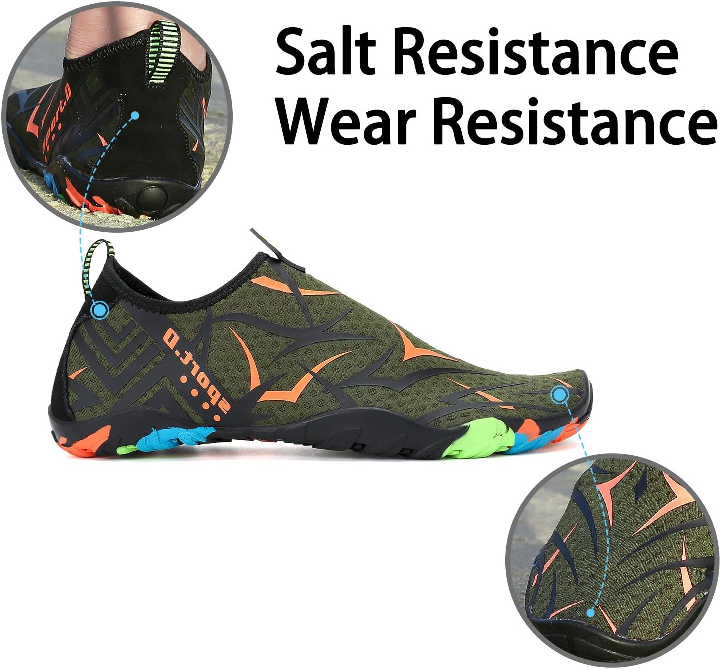 Womens Mens Water Shoes Barefoot Aqua Shoes Quick Dry Beach Swim Shoe for Diving Kayaking Surfing Water Sports