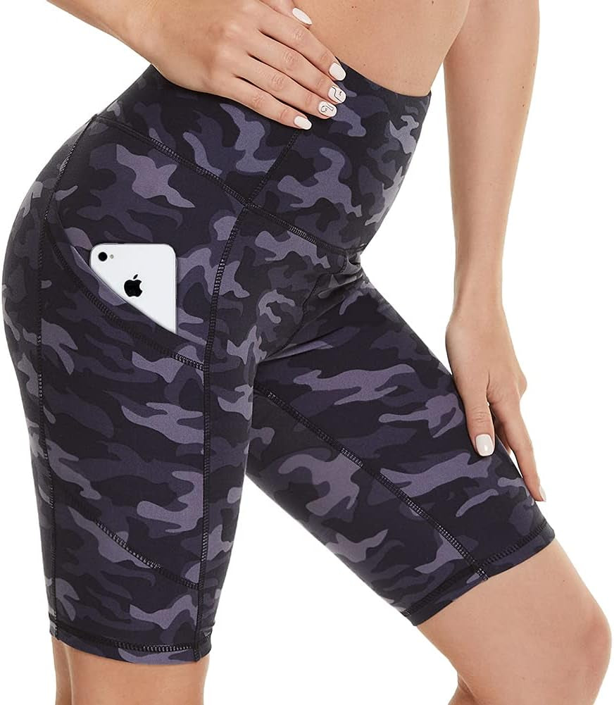 Yoga Shorts for Women – 5" High Waisted Biker Shorts with Pockets for Workout, Training, Running