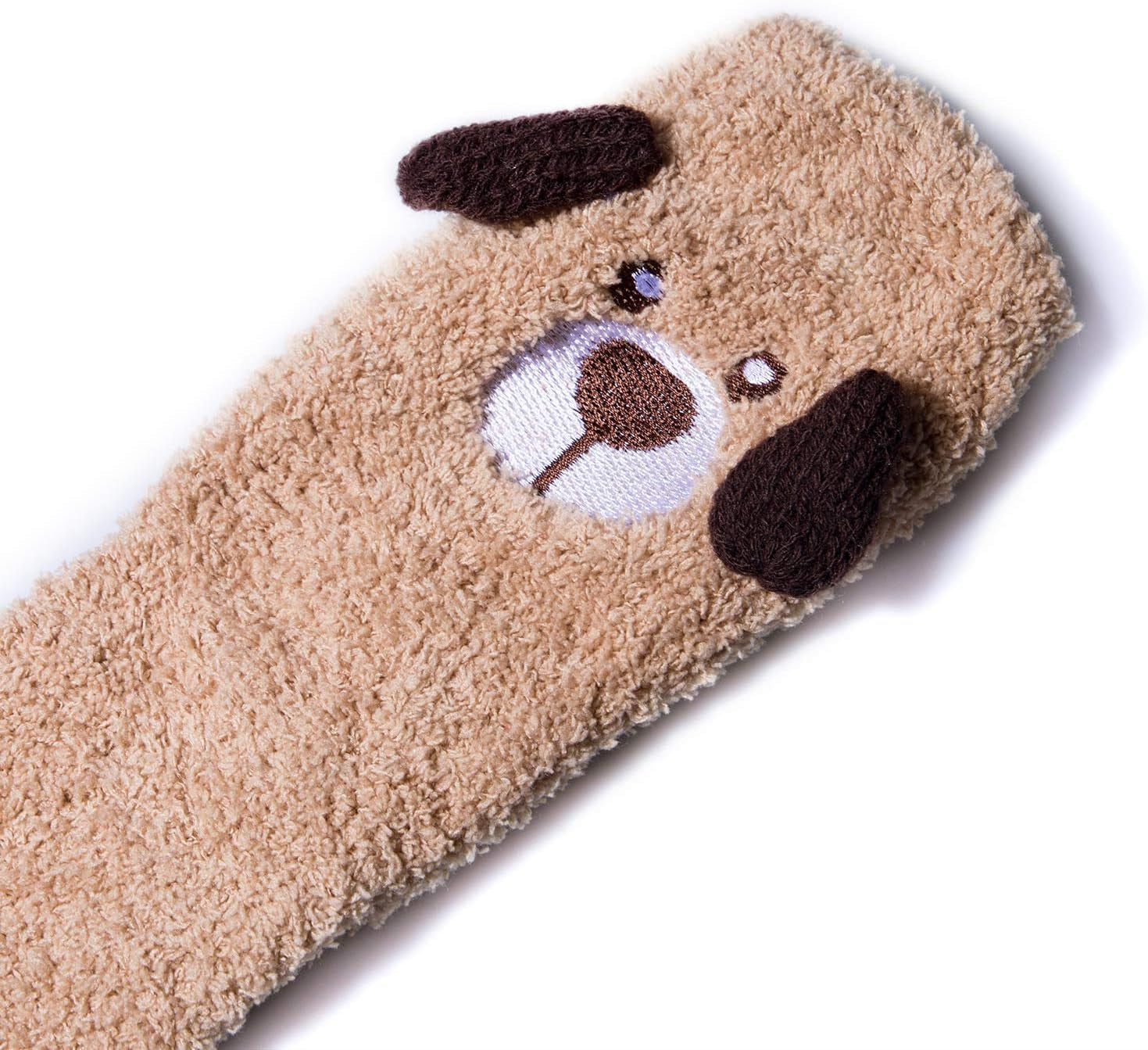 Panvbo Fuzzy Socks for Women, Winter Warm Super Soft Cozy Fluffy Plush Home Slipper Socks, Love Heart Patterned