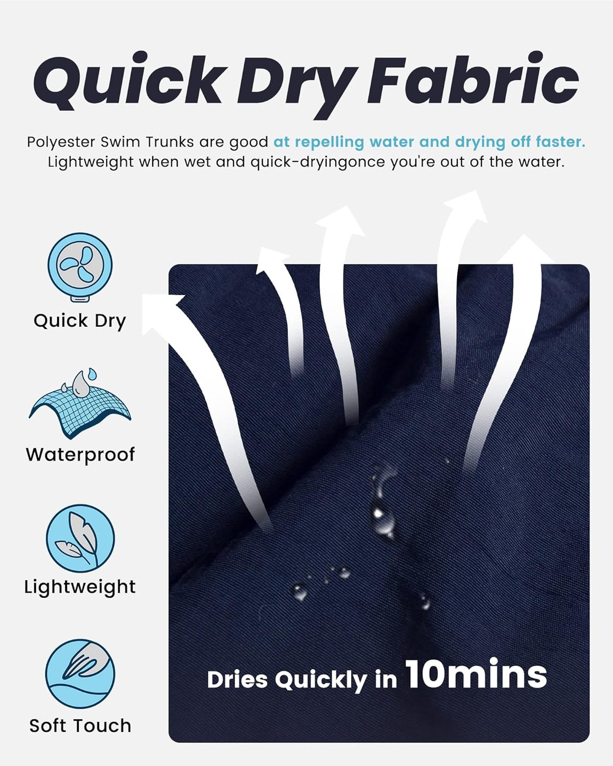 Mens Swim Trunks Quick Dry Swim Shorts with Mesh Lining Funny Swimwear Bathing Suits 7Inch