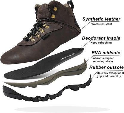 Mens Waterproof Hiking Boots Lightweight Outdoor Work Boots Hiking Shoes