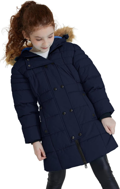 Girls' Long Winter Coat Parka Waterproof Warm Puffer Jacket