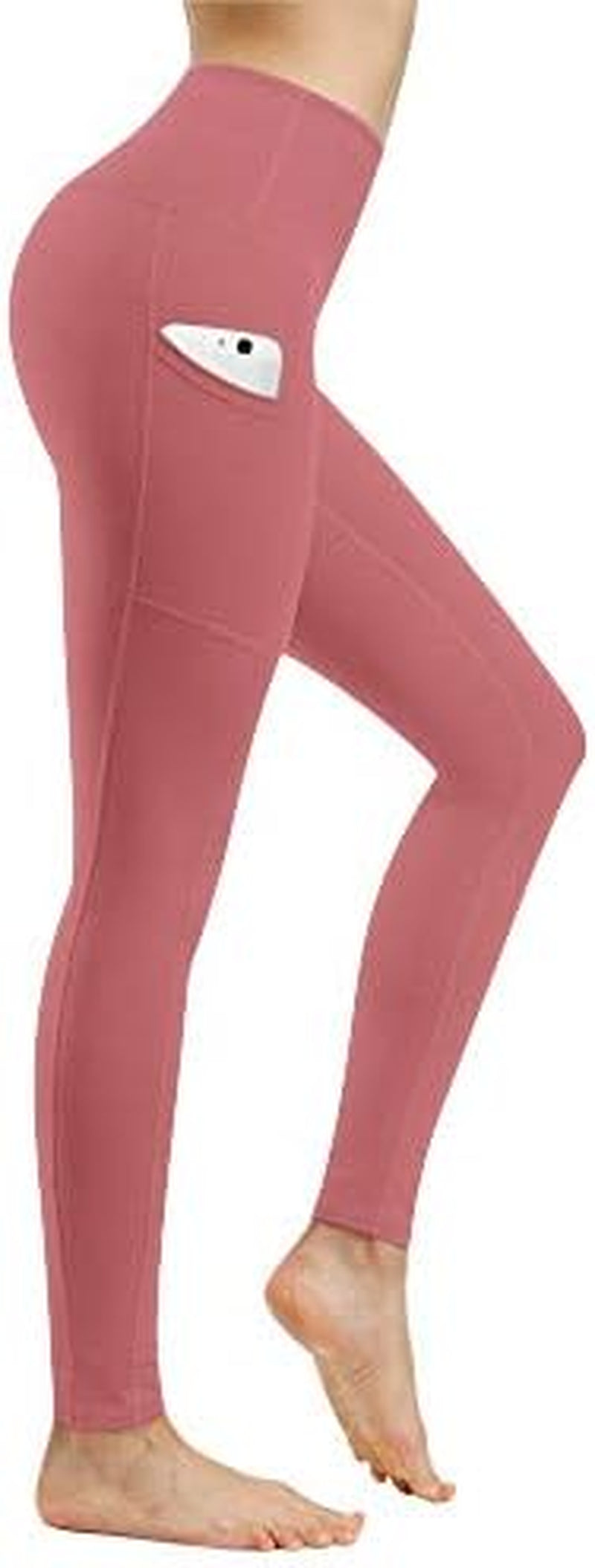 2 Pack High Waist Yoga Pants, Pocket Yoga Pants Capris Tummy Control Workout Running 4 Way Stretch Yoga Leggings