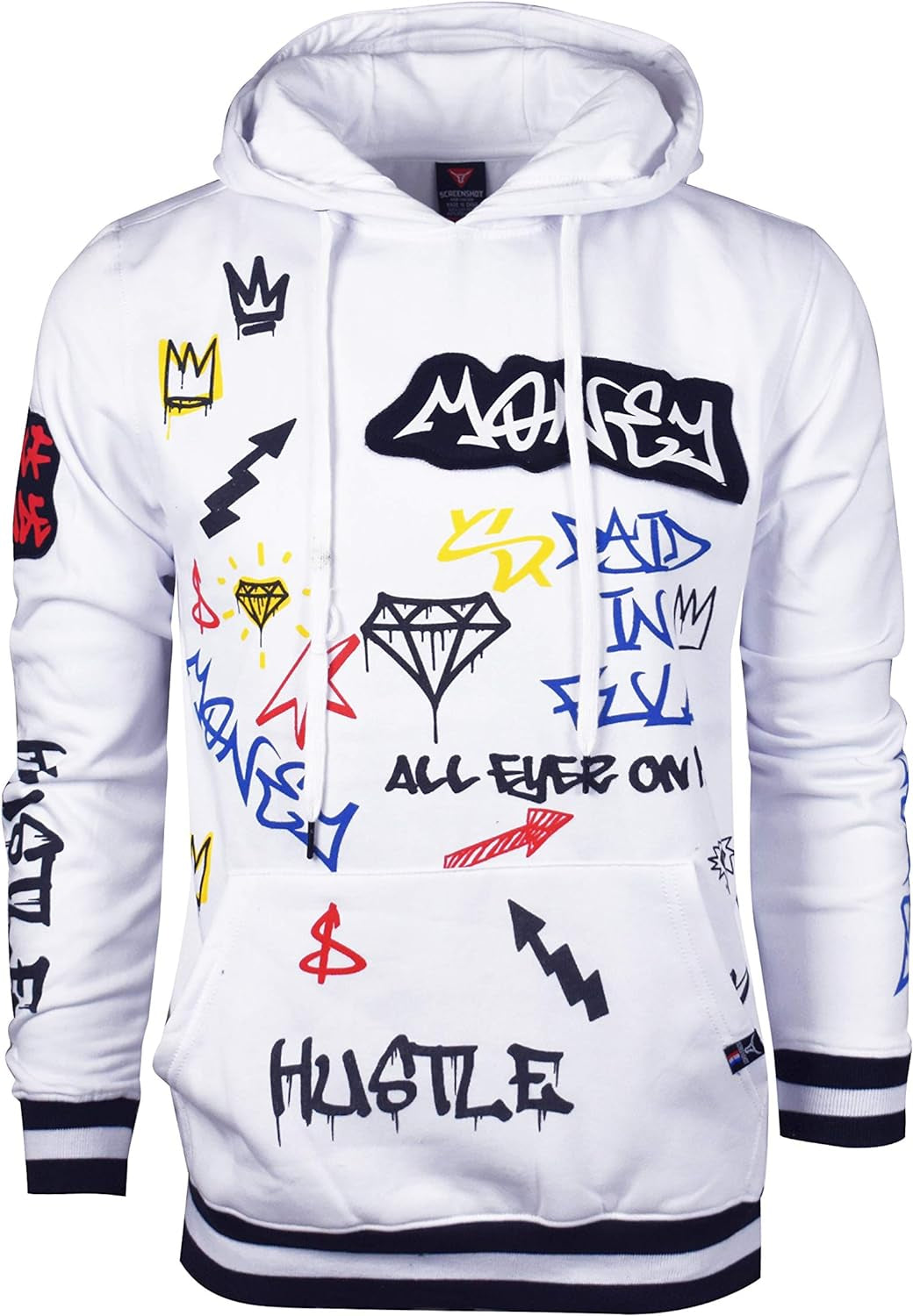 BRAND Mens Hip Hop Premium Slim Fit Track Pants - Athletic Jogger Bottom with Side Taping