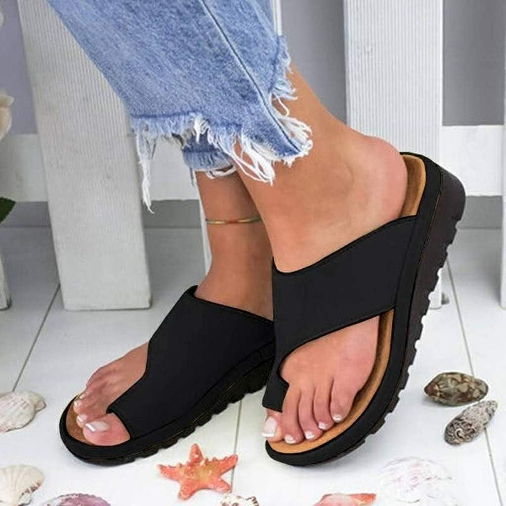 Sandals for Women Wide Width,2020 Comfy Platform Sandal Shoes Comfortable Ladies Shoes Summer Beach Travel Shoes Sandals Black