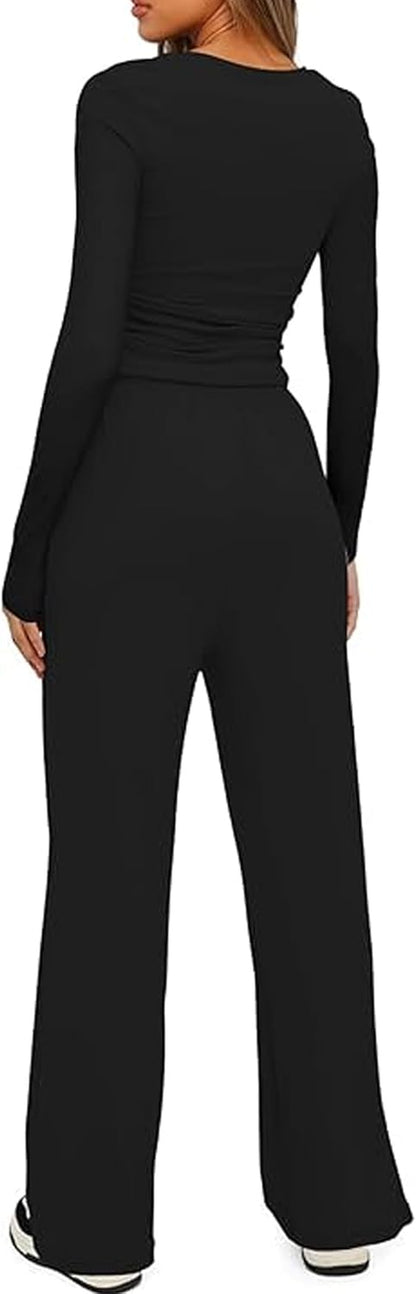 Women'S Two Piece Outfit Joggers Sets Lounge Sweatsuit Tracksuit Sweatpants Sets with Pocket