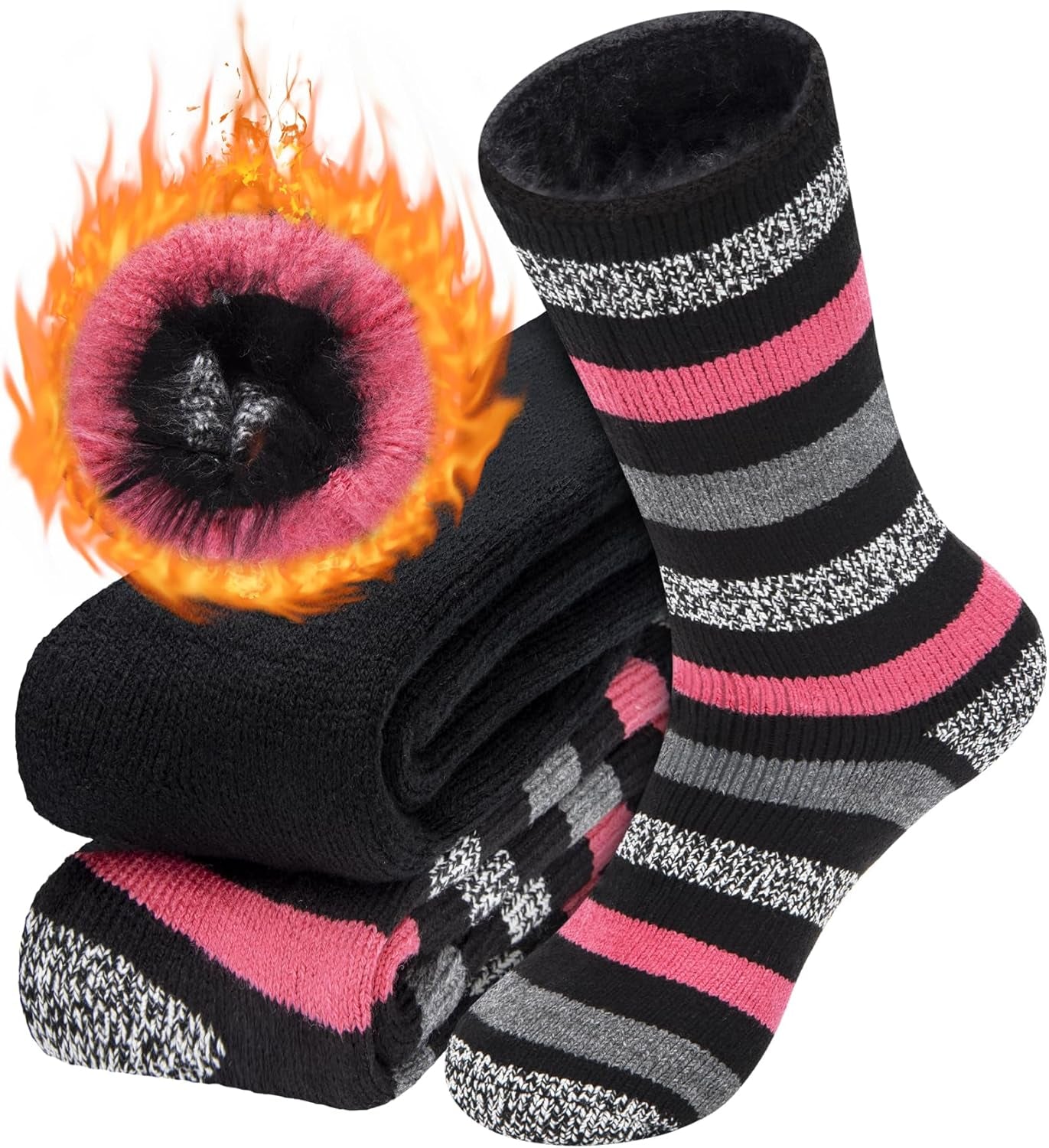 Thermal Socks for Women, Winter Warm Cold Weather Sock for Workout Outdoor Activities
