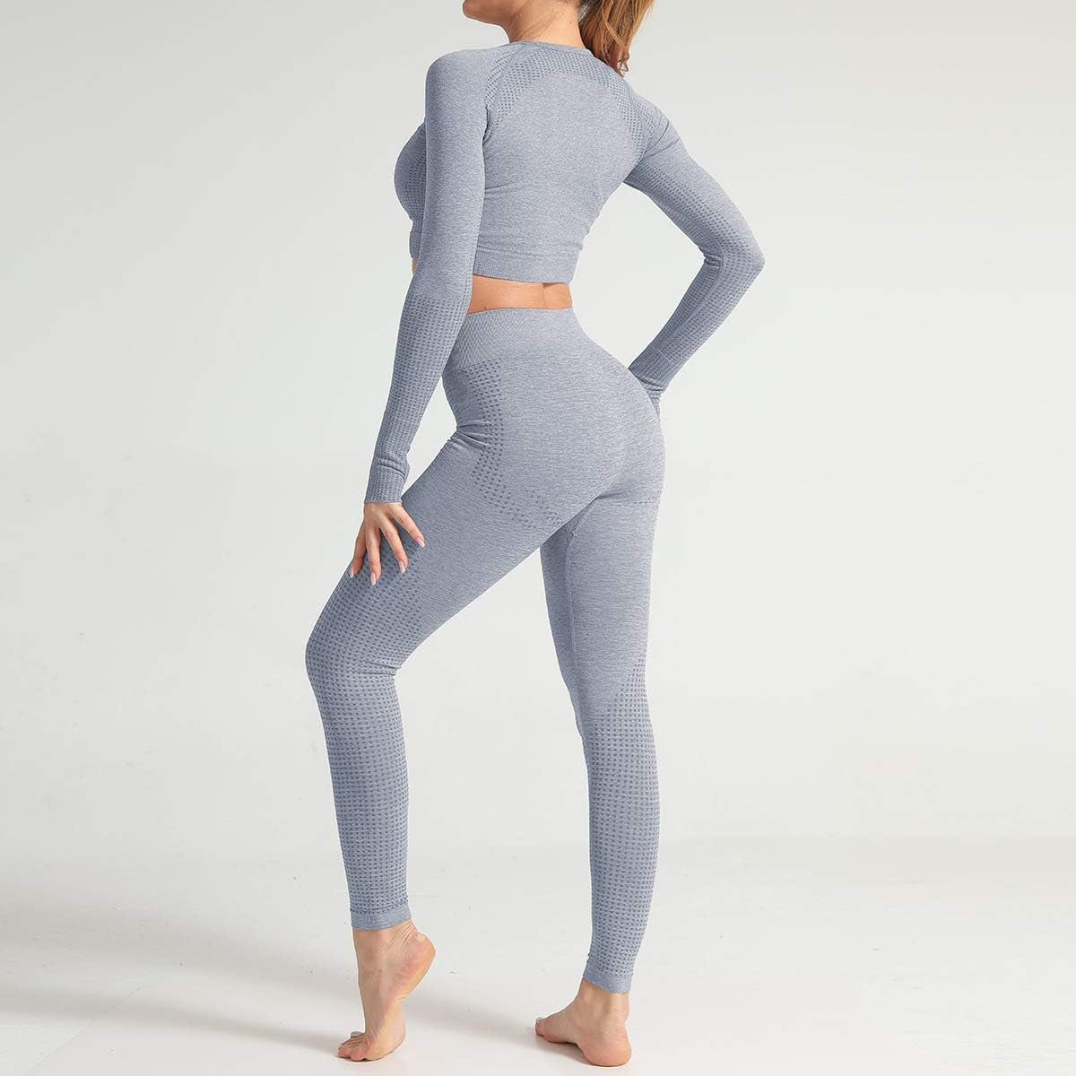 Women Yoga Leggings High Waist Tummy Control Gym Workout Stretch Seamless Running Pants