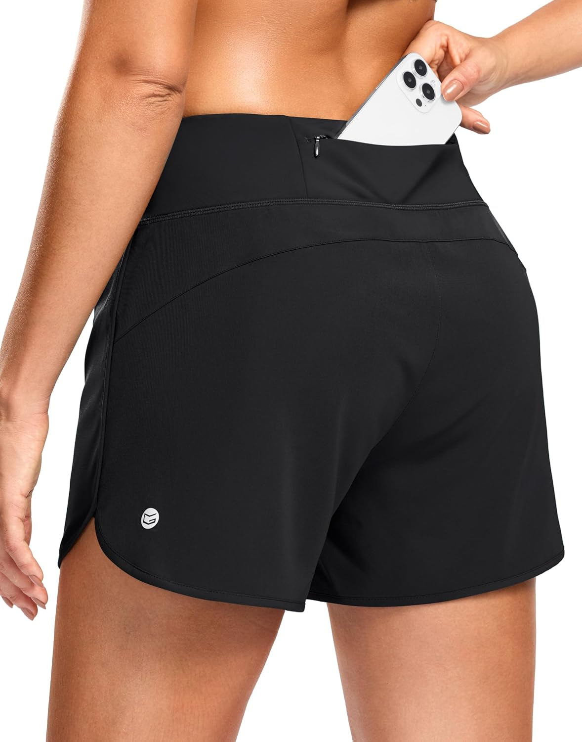 Women'S Running Shorts with Mesh Liner 3" Workout Athletic Shorts for Women with Phone Pockets