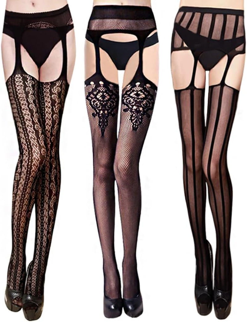Women Patterned Fishnet Tights Black Fishnets Net Stockings Pantyhose