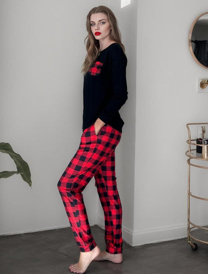 Womens Pajamas Set Short Sleeve Cute Printed Tops and Pants 2 Piece PJ Sets Joggers Loungewear Sleepwear with Pockets