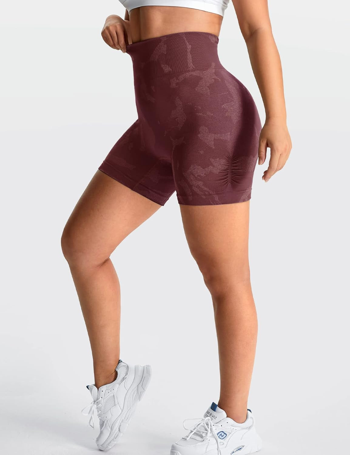 Women Seamless Camo Shorts High Waisted Gym Yoga Workout