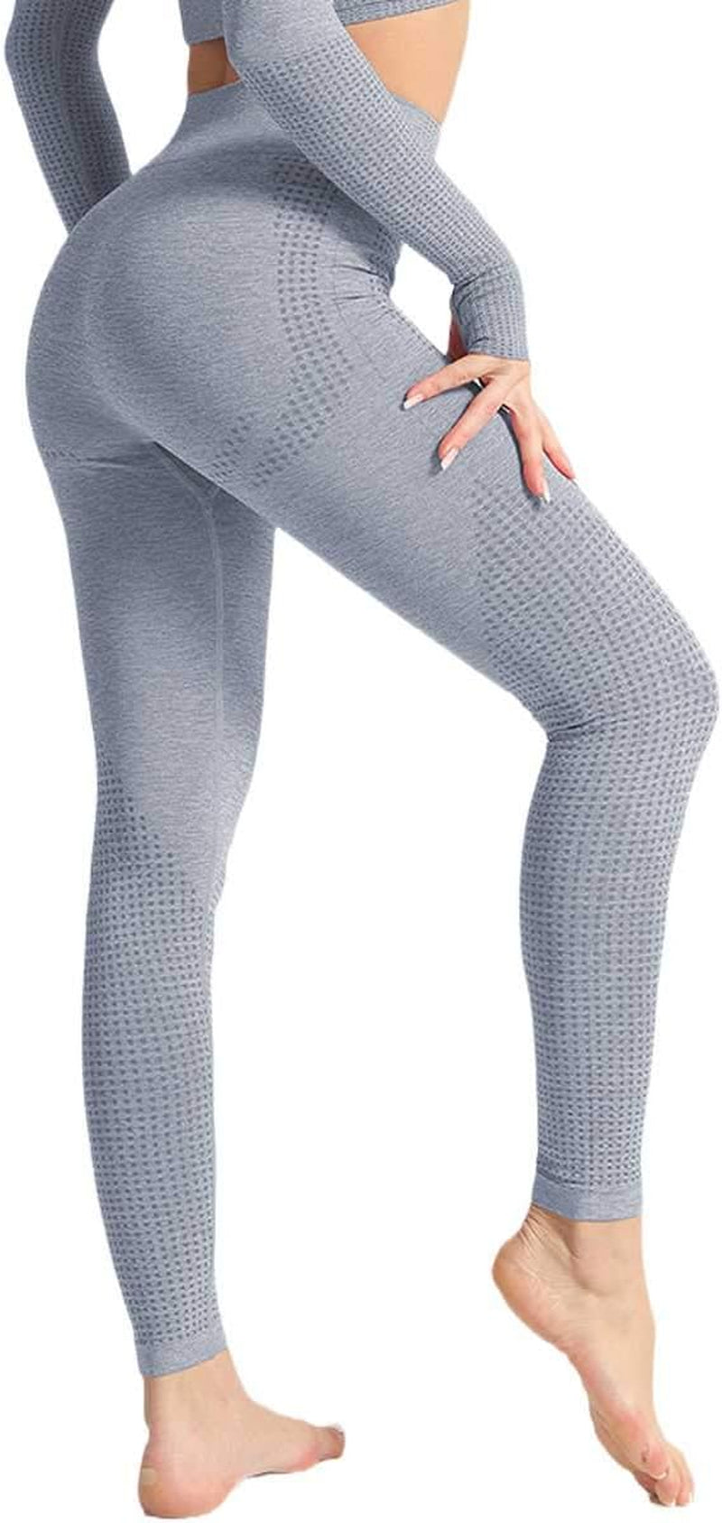 Women Yoga Leggings High Waist Tummy Control Gym Workout Stretch Seamless Running Pants