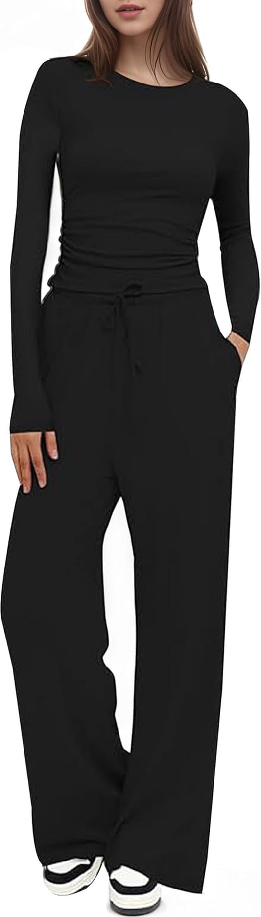 Women'S Two Piece Outfit Joggers Sets Lounge Sweatsuit Tracksuit Sweatpants Sets with Pocket