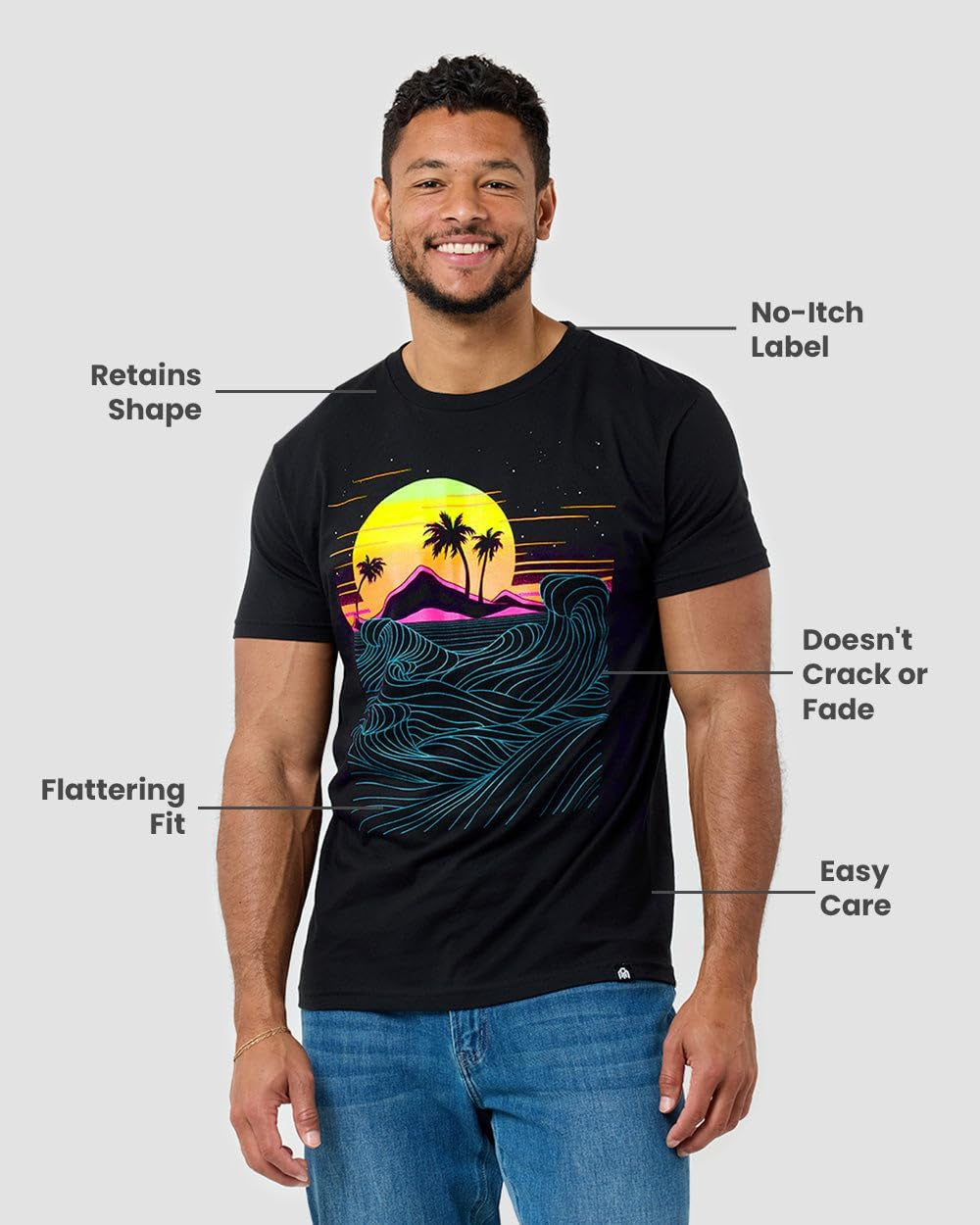 Graphic Tees for Men S - 4XL Premium Short Sleeve Colorful T-Shirts Trippy Space Designs