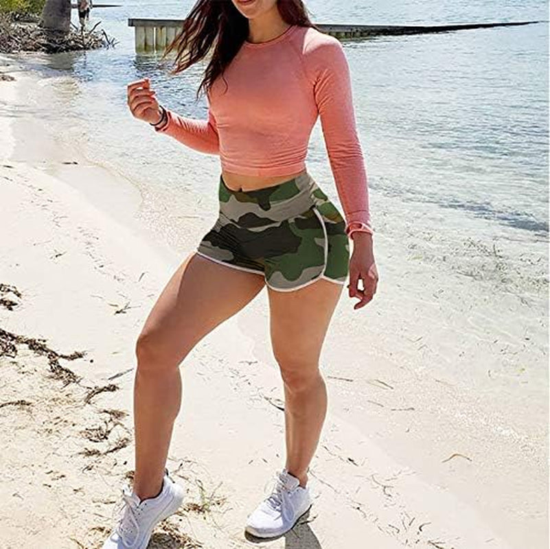 Women'S Workout Shorts Scrunch Booty Gym Yoga Pants Middle/High Waist Butt Lifting Sports Leggings