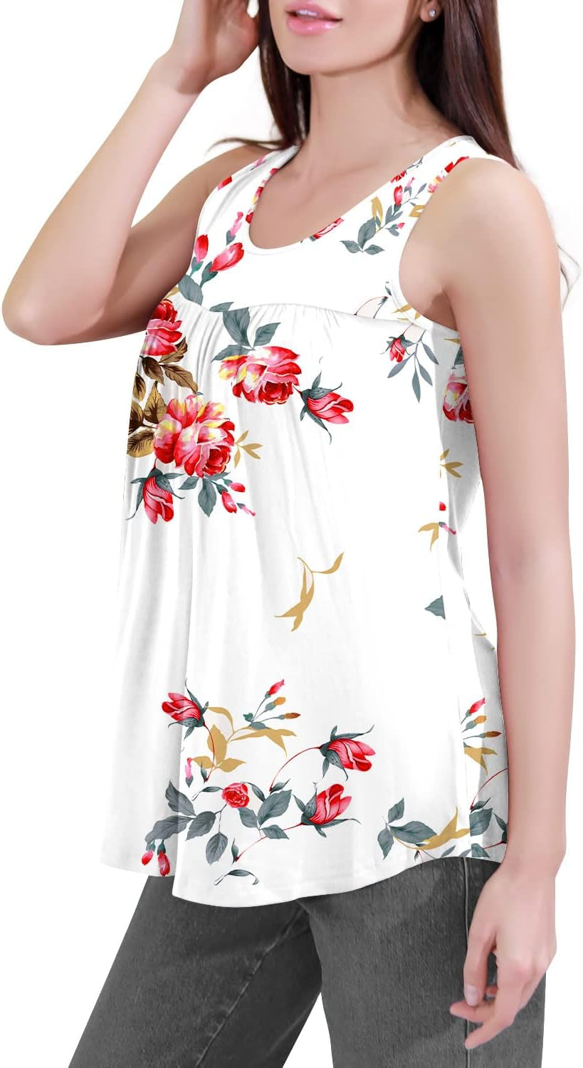 Women'S 2025 Summer Sleeveless Tank Vest Casual Ruffle Tunic Top Loose Comfy Blouse Tshirts